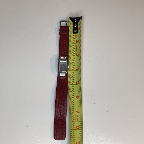 Fossil Red Strap Statement Watch with Crystals - Picture 13 of 15